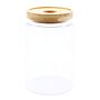 Cottage Bamboo Glass Jar - 15cm