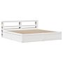 Vidaxl Bed Frame With Headboard White 200x200 Cm Solid Wood Pine