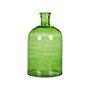 Vase Green Glass 31 Cm Handmade Decorative Round Bud Shape Tabletop Home Decoration