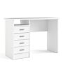 Function Plus 4 Drawer Desk In White