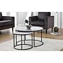 Bellini Round Nesting Coffee Table - White Marble