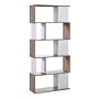 Maze Open Bookcase 4 Shelves In Jackson Hickory Oak And White