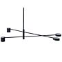 Pendant Lamp 4 Lights Black Metal Frame