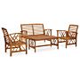 Vidaxl 4 Piece Garden Lounge Set Solid Acacia Wood