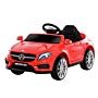 Homcom Compatible For 6v Kids Ride On Car Mercedes Benz Gla Licensed Toy Toddler With Music Remote Control Rechargeable Headlight Two Speed Red