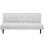 Sofa Bed Light Grey 3 Seater Buttoned Seat Click Clack