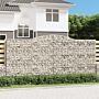 Vidaxl Arched Gabion Baskets 2 Pcs 400x30x180/200 Cm Galvanised Iron