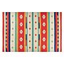 Klim Area Rug Multicolour Cotton 200 X 300 Cm Cut Shuttle Handwoven Floor Wall Rug Geometric Reversible Pattern Tassels