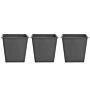 Set Of 3 Self-watering Plant Flower Pots Automatic Irrigation Square