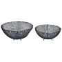 Decorative Bowl Black Metal Round Accent Accessories Bowl Openwork Design