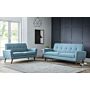 Monza 3 Seater Compact Retro Sofa - Blue