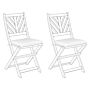 Set Of 2 Outdoor Seat Cushions White String Tied Uv Resistant Set Pad