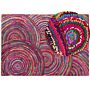 Rag Rug Multicolour Cotton 160 X 230 Cm Braided Bohemian Abstract Hand Made Rug