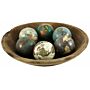 Set Of 6 X 3 Inch Decorative Globes In Assorted Colours