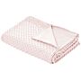 Weighted Blanket Cover Pink Polyester Fabric 135 X 200 Cm Dotted Pattern