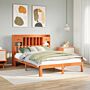 Vidaxl Bookcase Bed Without Mattress Wax Brown 120x190cm Solid Wood Pine