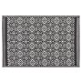 Area Rug Black And White Recycled Polypropylene 120 X 180 Cm Geometric Pattern Outside Mat