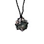 Laced Gemstone Hexagon Pendant - Moss Agate