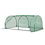 Outsunny Tunnel Greenhouse Green Grow House For Garden Outdoor, Steel Frame, Pe Cover, Green, 200 X 100 X 80cm