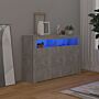 Vidaxl Sideboard With Led Lights Concrete Grey 115.5x30x75 Cm