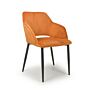 Nero Brushed Velvet Burnt Orange Dining Chair