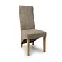 Baxter Wave Back Tweed Oatmeal Dining Chair