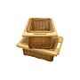 2 X Pull Out Wicker Kitchen Baskets 400mm