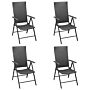 Vidaxl 5 Piece Garden Dining Set Black