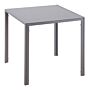 Homcom Modern Square Dining Table, Seats 4, With Glass Top & Metal Legs, Grey