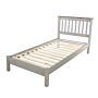 Corona Grey 3ft Slatted Low End Bed Frame