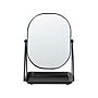 Makeup Mirror Black Metal 20 X 22 Cm Dressing Table Double Sided Magnifying Mirror Decorative