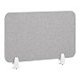 Desk Screen Light Grey Pet Board Fabric Cover 72 X 40 Cm Acoustic Screen Modular Mounting Clamps Home Office Beliani