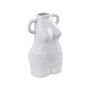 Flower Vase White Porcelain Female Body Motif Round Handles Decorative Waterproof