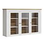 Celesto 3 Door Display Top Unit In White And Oak