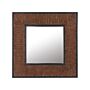 Decorative Wall Mirror Dark Wood Teak 60 X 60 Cm