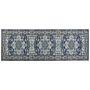 Runner Rug Runner Grey And Blue Polyester 70 X 200 Cm Oriental Distressed Decorations