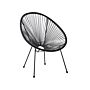 Garden Chair Black Pe Rattan Papasan