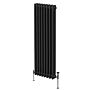 Traditional 3 Column Radiator - 1800 X 382mm - Black