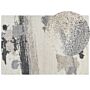 Shaggy Area Rug White And Grey 200 X 300 Cm Modern High-pile Machine-tufted Rectangular Carpet