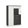 Zingaro Low Display Cabinet (rh) In Grey And White