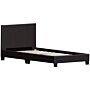 Lisbon Single Faux Leather Bed, Brown