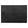 Shaggy Area Rug Black Cotton Polyester Blend 140 X 200 Cm Fluffy Dense Pile