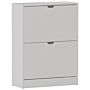 Vida Designs 2 Drawer Shoe Cabinet, White (fsc 100%)