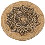 Natural Place Mat - Jute 30cm - Mandala Print