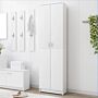 Vidaxl Hallway Wardrobe White 55x25x189 Cm Engineered Wood