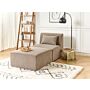 Chaise Lounge Taupe Corduroy Jumbo Cord Upholstered Two Piece