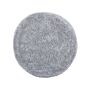 Shaggy Area Rug High-pile Carpet Solid Grey Polyester Round 140 Cm