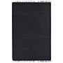 Runner Rug Black Jute 200 X 300 Cm Rectangular With Decorative Tassels Handwoven