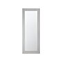 Wall-mounted Hanging Mirror Silver 50 X 130 Cm Vertical Dresser Gesso Finish