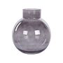 Flower Vase Grey Glass 22 Cm Decorative Tabletop Home Decoration